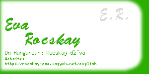 eva rocskay business card